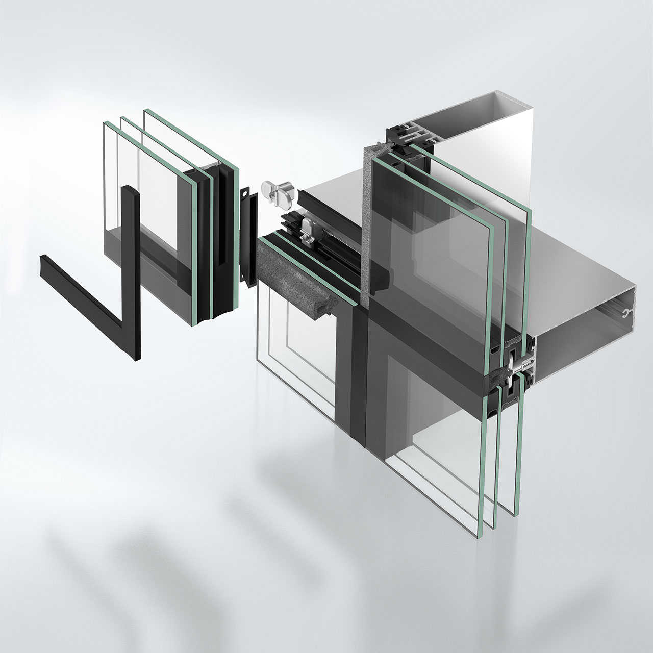 Profil für Structural Glazing Fassade